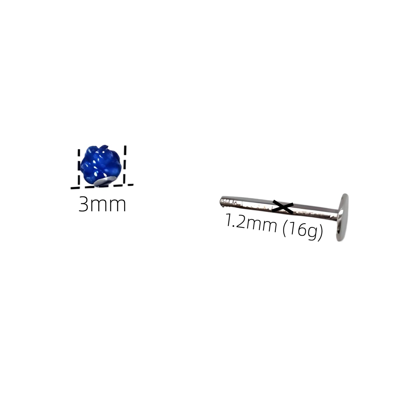 Ferido Crystal Shamballa Labret Monroe Lip Stud Bar Bars Ear Tragus Piercing