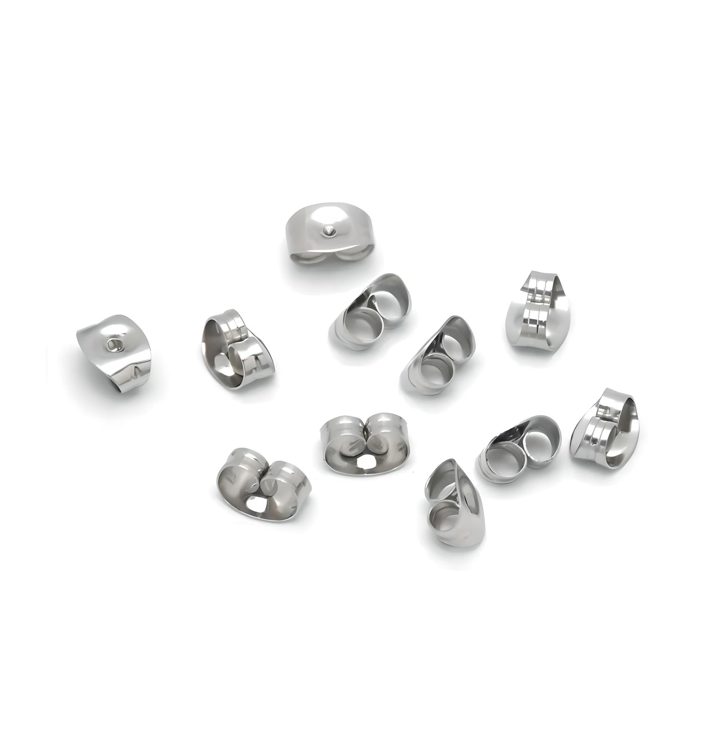 Stud Earring Butterfly backs Ear Studs Lobe Piercings Surgical Steel UK 1 3 5 10