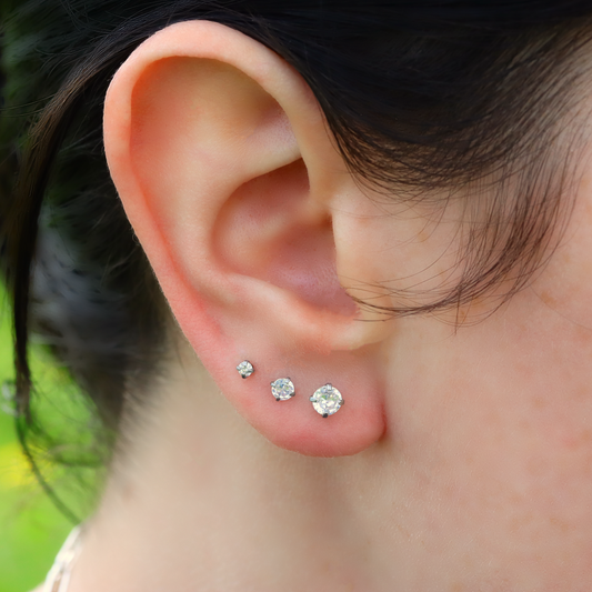 Clawset Gem Labret Monroe Bars Nose Ring Hoop Lip Tragus Stud Ear Piercing 1.2mm Gauge