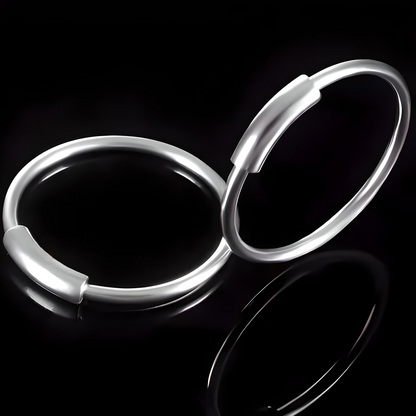 925 Sterling Silver Nose Ring Hoop Tragus Helix Ear Lip Septum Daith Piercing