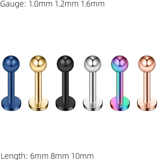 Ball Labret Monroe Bars Nose Ring Hoop Lip Tragus Stud Ear Helix Cartilage Piercing