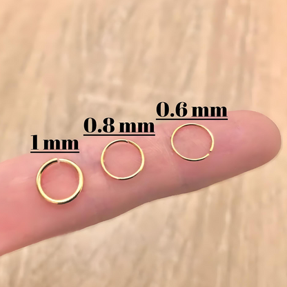 Nose Ring Hoop with Ball,  Surgical Steel Tragus, Helix & Cartilage Piercing 0.6mm Gauge