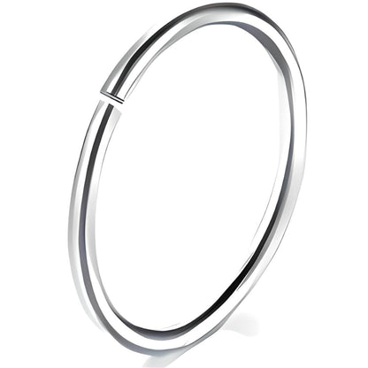 Nose Ring Hoop with Ball,  Surgical Steel Tragus, Helix & Cartilage Piercing 0.6mm Gauge