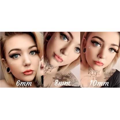 925 Sterling Silver Nose Ring Hoop Thin Tragus Helix Ear Lip Septum Piercing Nipple