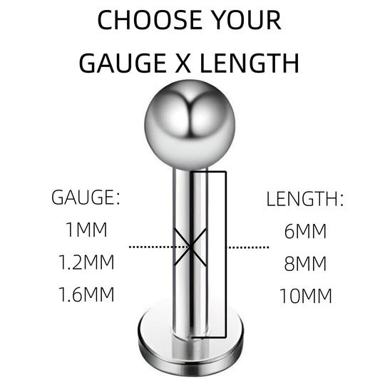 Ball Labret Monroe Bars Nose Ring Hoop Lip Tragus Stud Ear Helix Cartilage Piercing