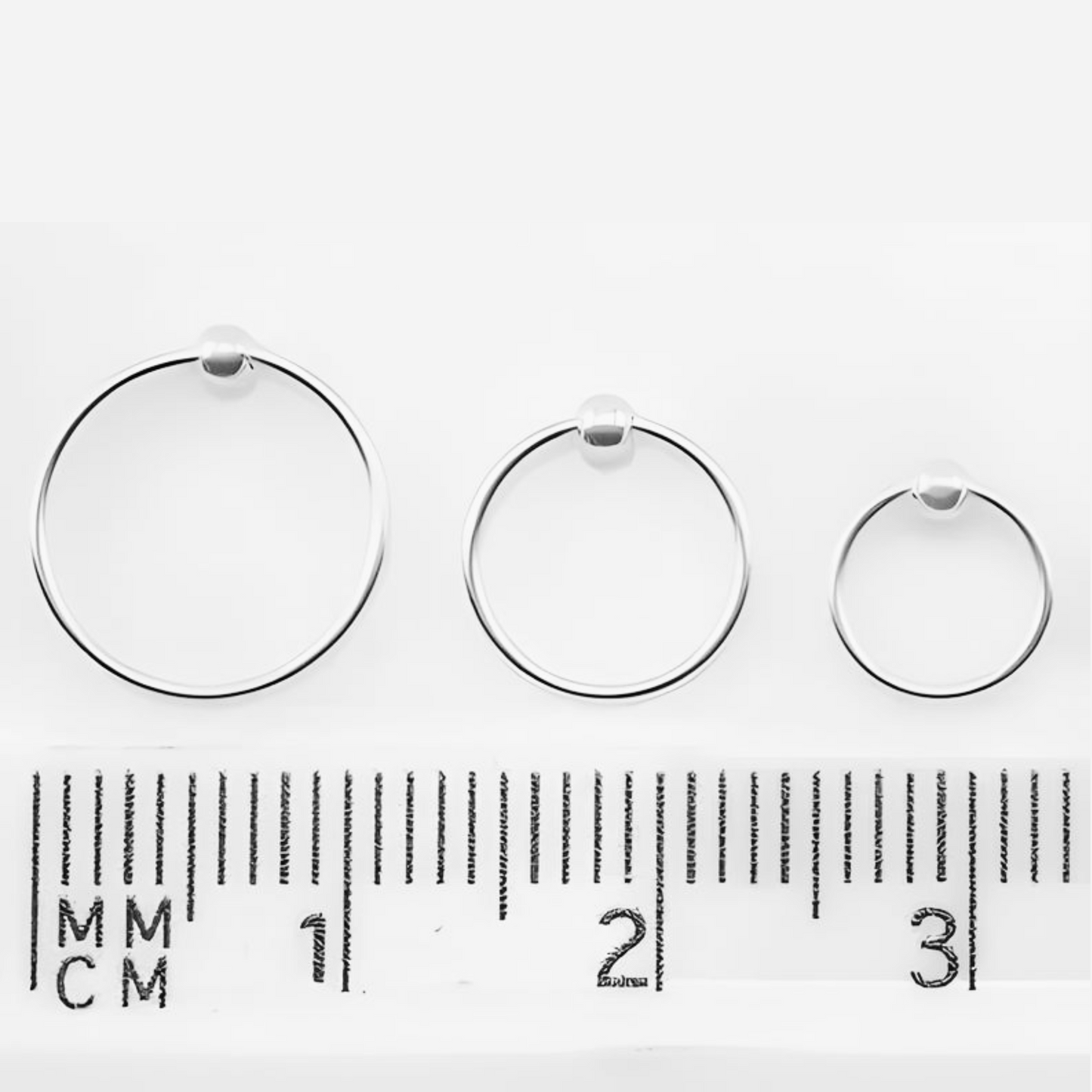 925 Sterling Silver Nose Ring Hoop Thin Tragus Helix Ear Lip Septum Piercing Nipple