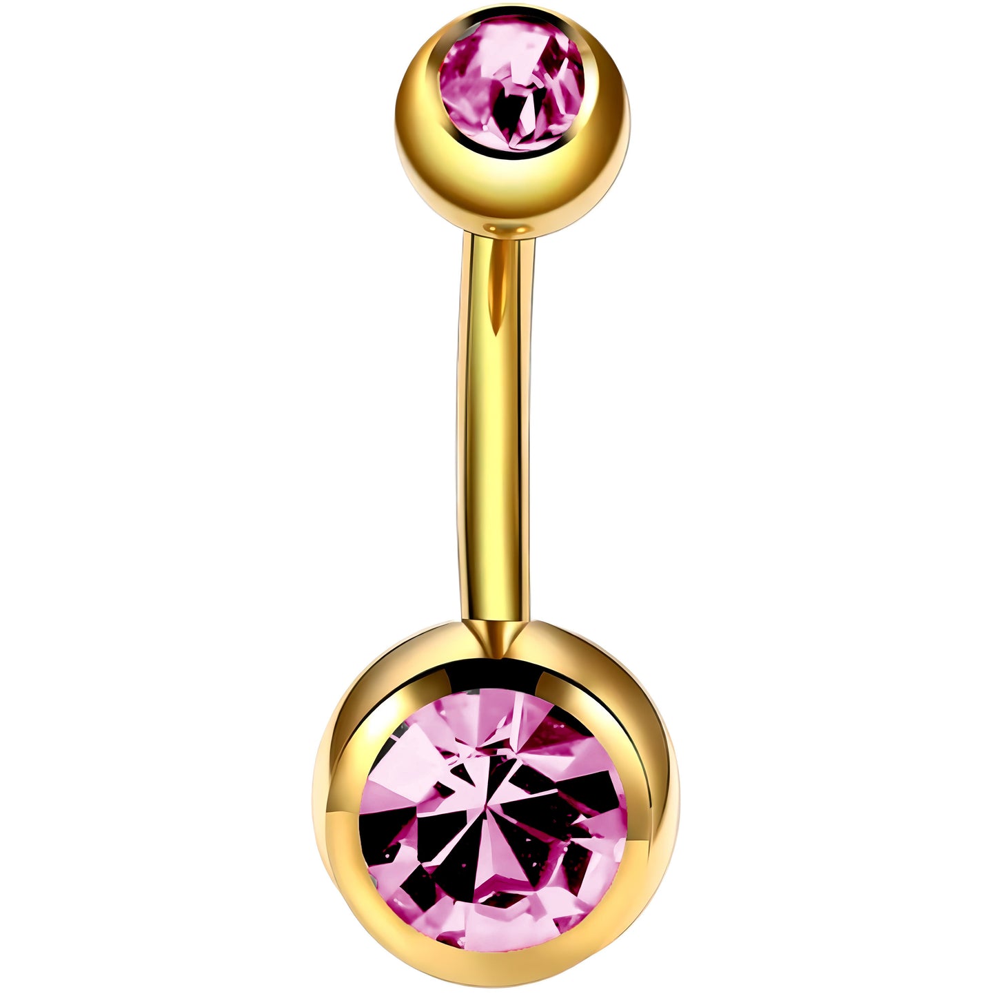 Bezel Gem Belly Bar Navel Crystal Shamballa Gem Barbell Labret Lip Bars Tragus Piercing 1.6mm gauge