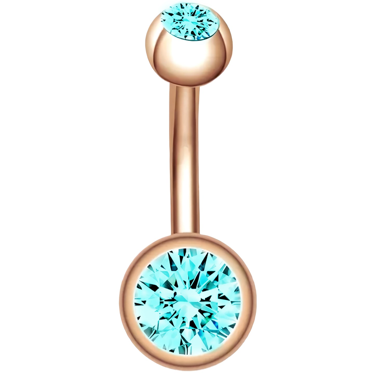 Bezel Gem Belly Bar Navel Crystal Shamballa Gem Barbell Labret Lip Bars Tragus Piercing 1.6mm gauge