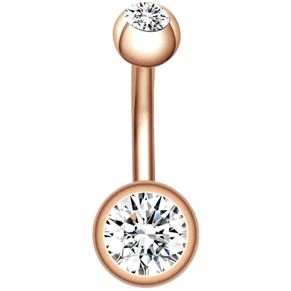 Bezel Gem Belly Bar Navel Crystal Shamballa Gem Barbell Labret Lip Bars Tragus Piercing 1.6mm gauge