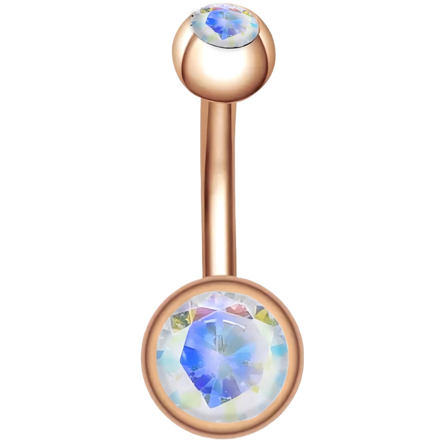 Bezel Gem Belly Bar Navel Crystal Shamballa Gem Barbell Labret Lip Bars Tragus Piercing 1.6mm gauge