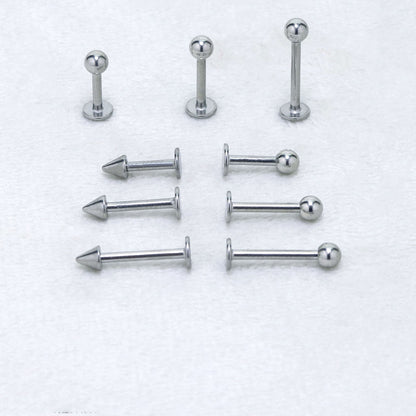 Titanium Labret Monroe Bars Nose Ring Hoop Lip Tragus Stud Ear Helix Cartilage Piercing Ball Spike
