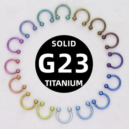 Anodized Horseshoe Barbell Piercing, Eyebrow, Silver Nipple Jewellery, Industrial Ear Circular Piercing, Tiny Piercing, Nose UK ASTM F136 UK