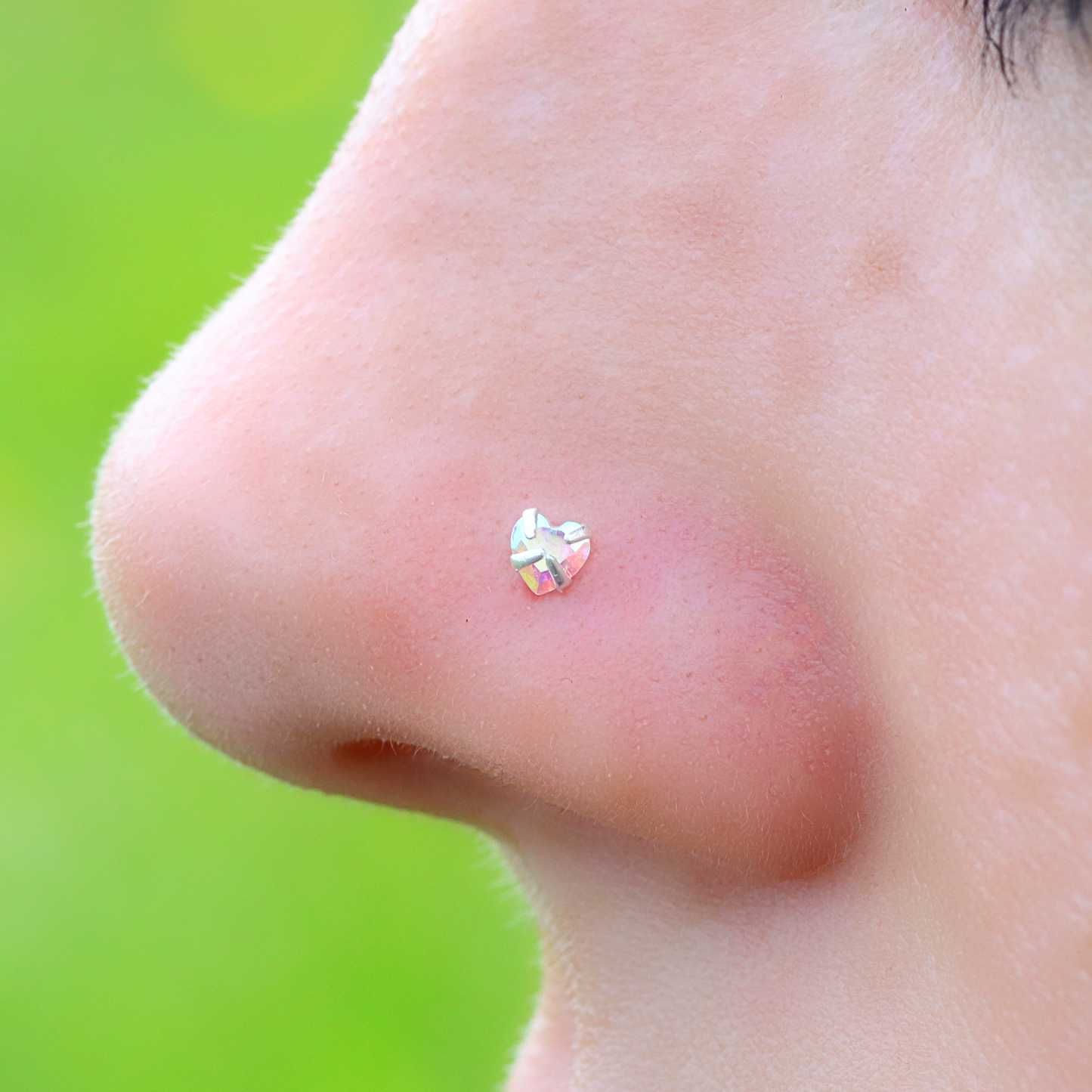 Lshape 925 Sterling Silver Nose Stud Ring Thin Tragus Helix Ear Lip Piercing Star Hear Square Round