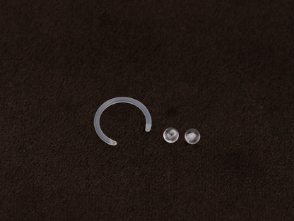 Horseshoe Clear Retainer Hide it Piercing Septum Bar Stud Lip Ear Lip 1.2mm