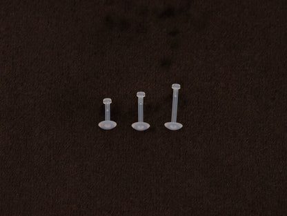 Push in Clear Retainer Hide it Piercing Nose Stud Straight Ear Helix Bars Lip 1.2mm