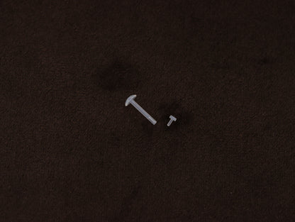 Push in Clear Retainer Hide it Piercing Nose Stud Straight Ear Helix Bars Lip 1.2mm