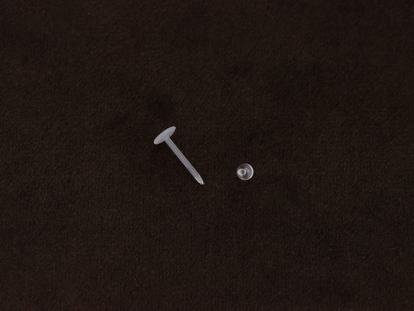 Screw on Ball Clear Retainer Hide it Piercing Nose Stud Straight Ear Helix Bars Lip 1.2mm