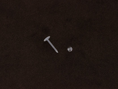 Screw on Ball Clear Retainer Hide it Piercing Nose Stud Straight Ear Helix Bars Lip 1.2mm