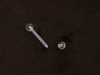 Barbell Clear Retainer Hide it Piercing Tongue Bar Stud Lip Ear Industrial Bars Lip 1.6mm