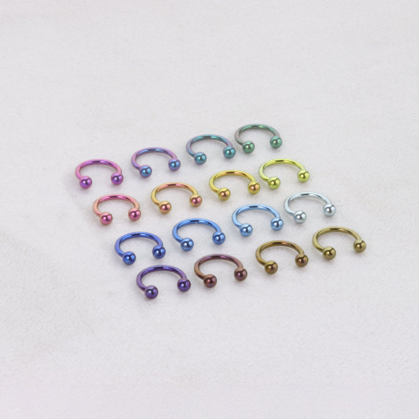 Anodized Horseshoe Barbell Piercing, Eyebrow, Silver Nipple Jewellery, Industrial Ear Circular Piercing, Tiny Piercing, Nose UK ASTM F136 UK