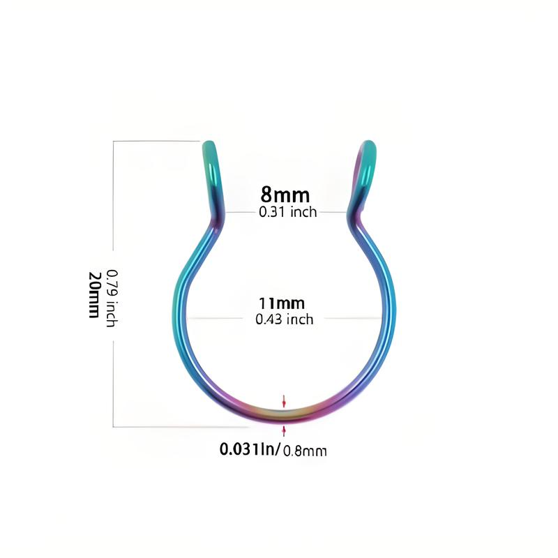 Fake Nose Ring Septum Piercing Ear Cuff Hoop Nipple Eyebrow Lip Surgical Steel