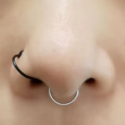 Fake Nose Ring Septum Piercing Ear Cuff Hoop Nipple Eyebrow Lip Surgical Steel