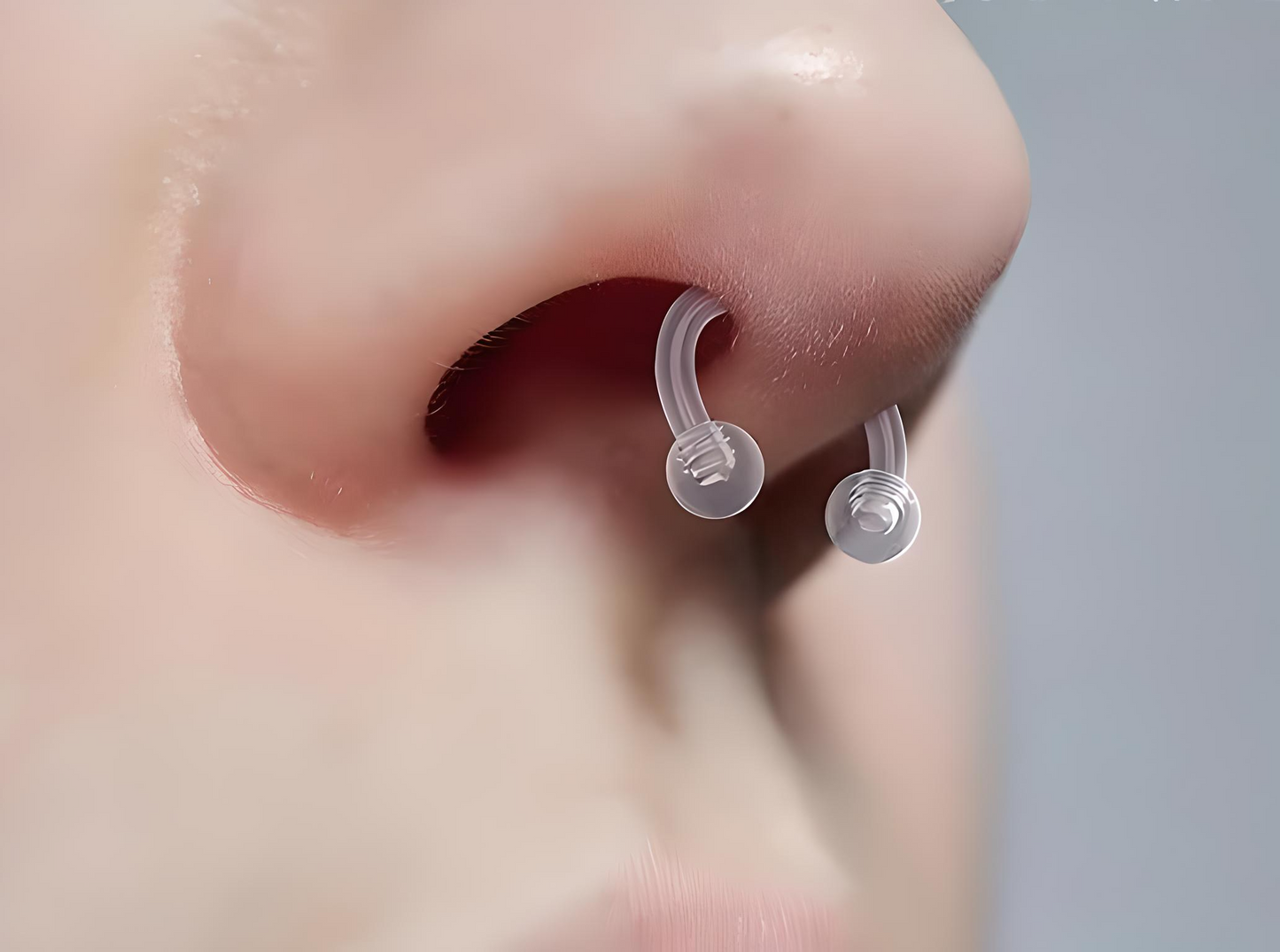 Neon Horseshoe Clear Retainer Hide it Piercing Septum Bar Stud Lip Ear Lip 1.2mm