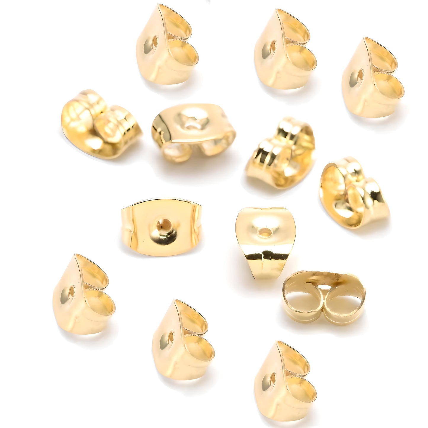 Stud Earring Butterfly backs Ear Studs Lobe Piercings Surgical Steel UK 1 3 5 10