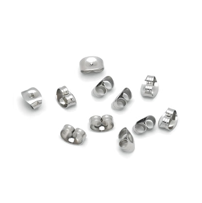 Stud Earring Butterfly backs Ear Studs Lobe Piercings Surgical Steel UK 1 3 5 10