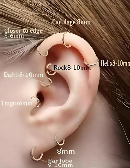 Clicker Hoop Nose Segment Ring Septum Hinged Hoop Cartilage Helix Daith Tragus