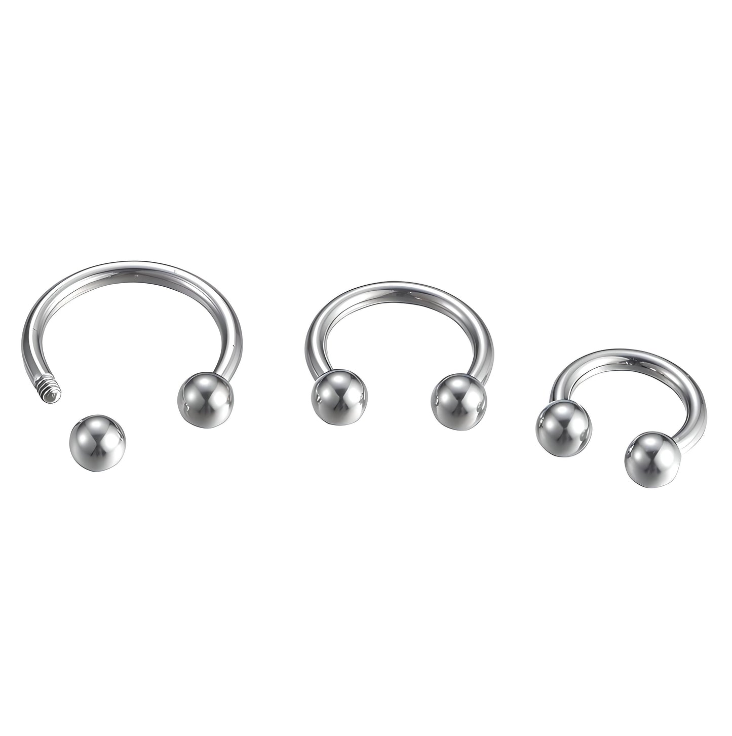 Ball Horseshoe Piercing Barbell Circular Septum Helix Tragus Lip Ear Cartilage Nipple