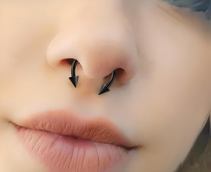 Spike Horseshoe Piercing Barbell Circular Septum Helix Tragus Lip Ear Cartilage Nipple