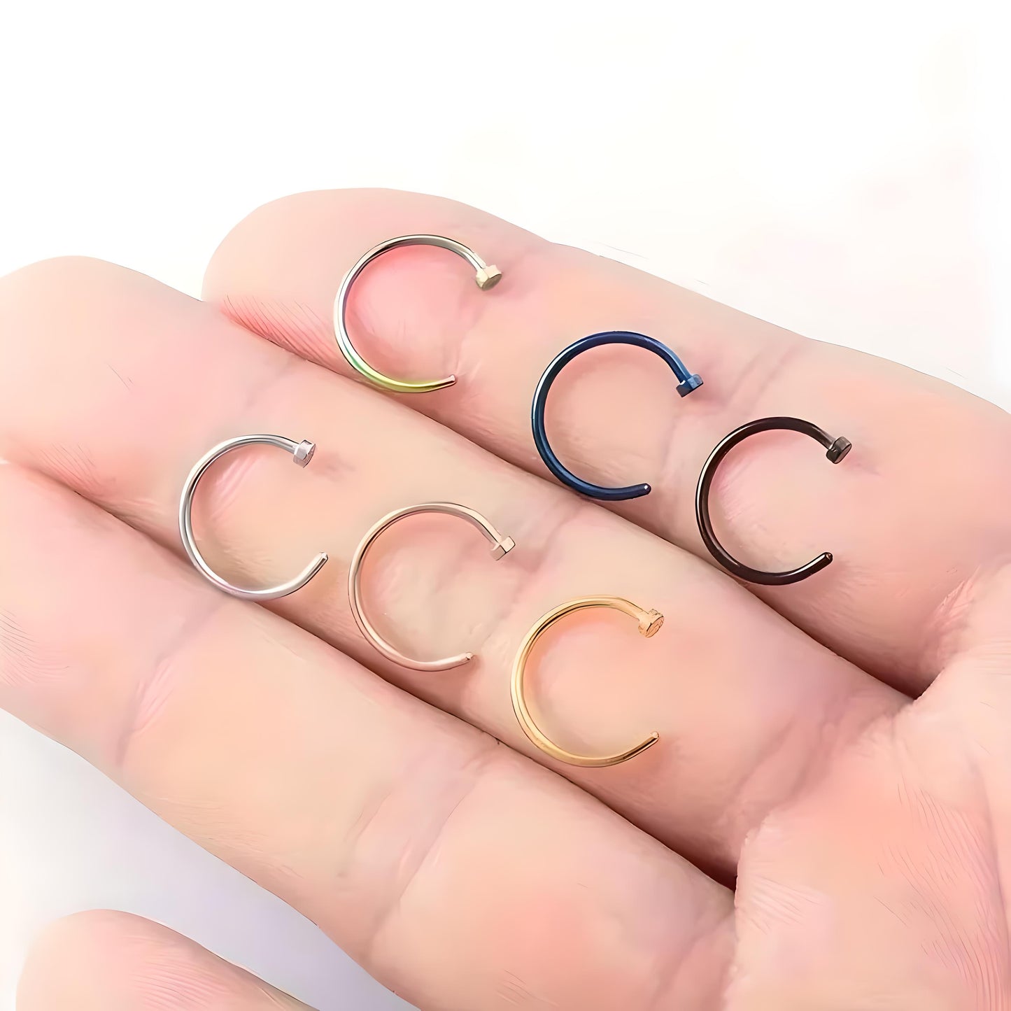 Nose Ring Open Tragus Helix Cartilage Hoop Ear Surgical Septum Piercing