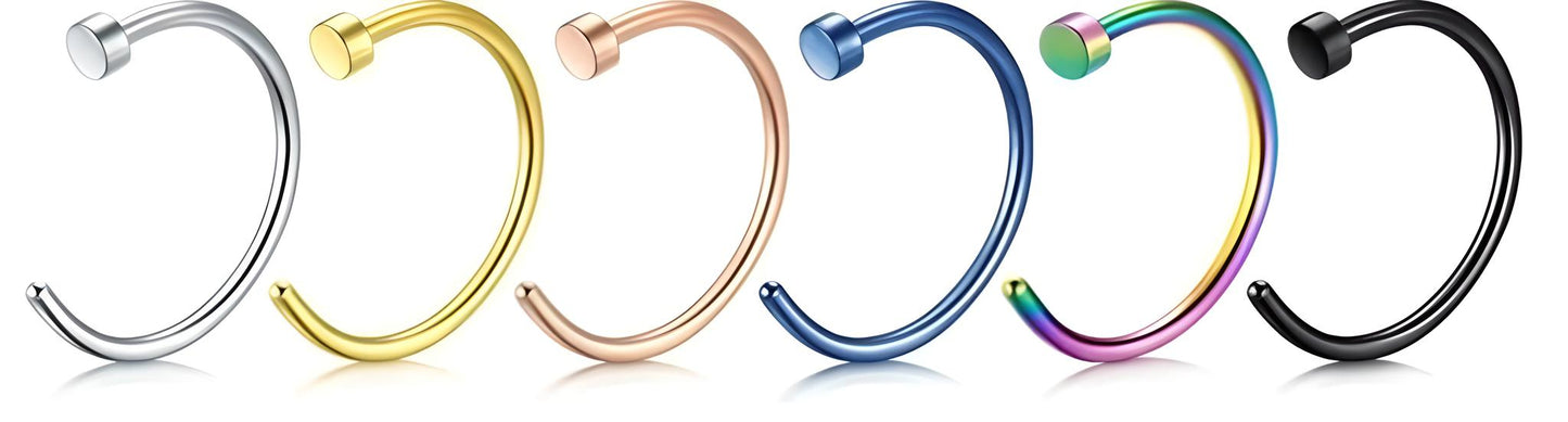 Nose Ring Open Tragus Helix Cartilage Hoop Ear Surgical Septum Piercing