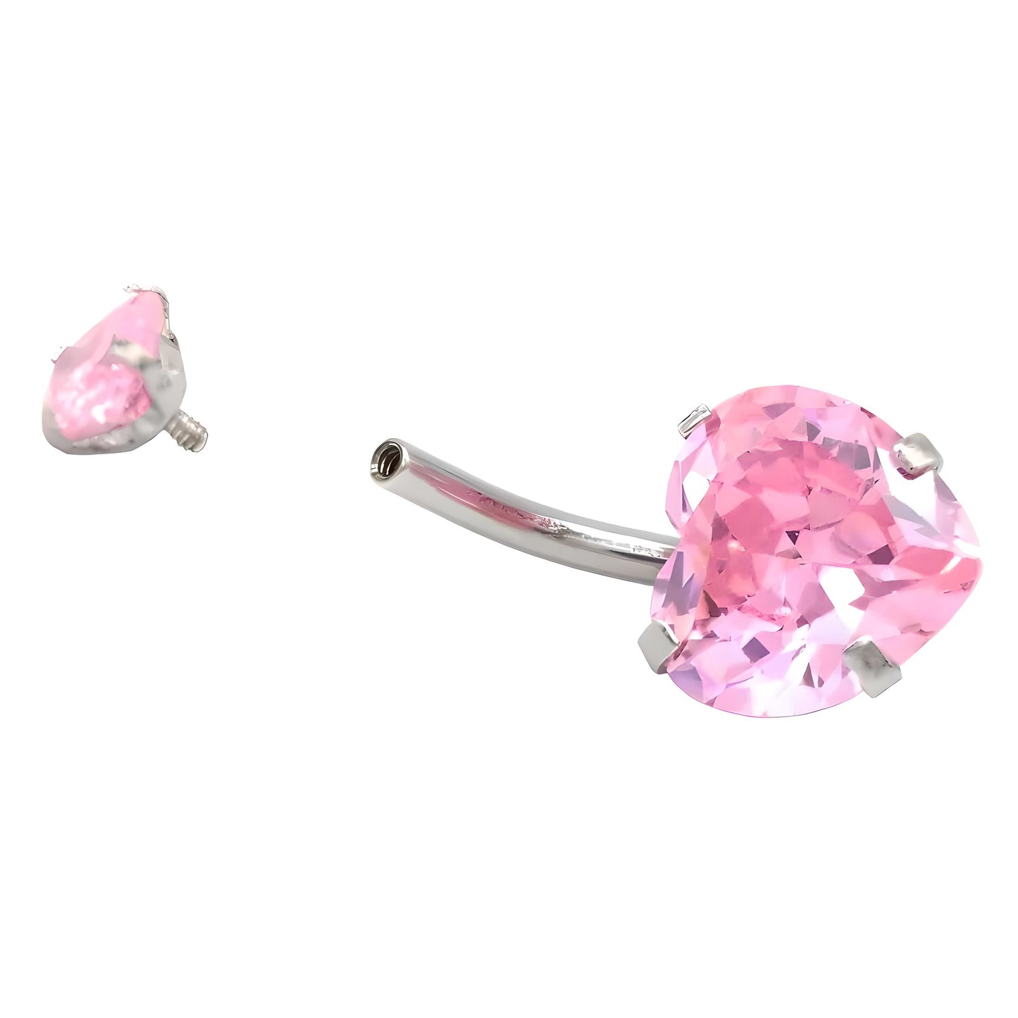 Heart Belly Bar Navel Crystal Shamballa Gem Monroe Labret Bars Tragus Piercing