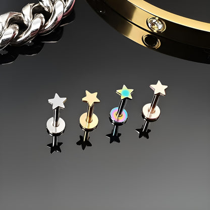 Star Heart Moon Tragus Bar Helix Lip Labret Monroe Lip Nose Top Ear Bar Stud Earring Ring Hoop 1.2mm Gauge