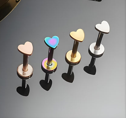 Star Heart Moon Tragus Bar Helix Lip Labret Monroe Lip Nose Top Ear Bar Stud Earring Ring Hoop 1.2mm Gauge