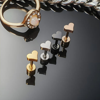 Heart Labret Monroe Tragus Bar Helix Cartilage Lip Ear Stud Ring Piercing 1.2mm gauge