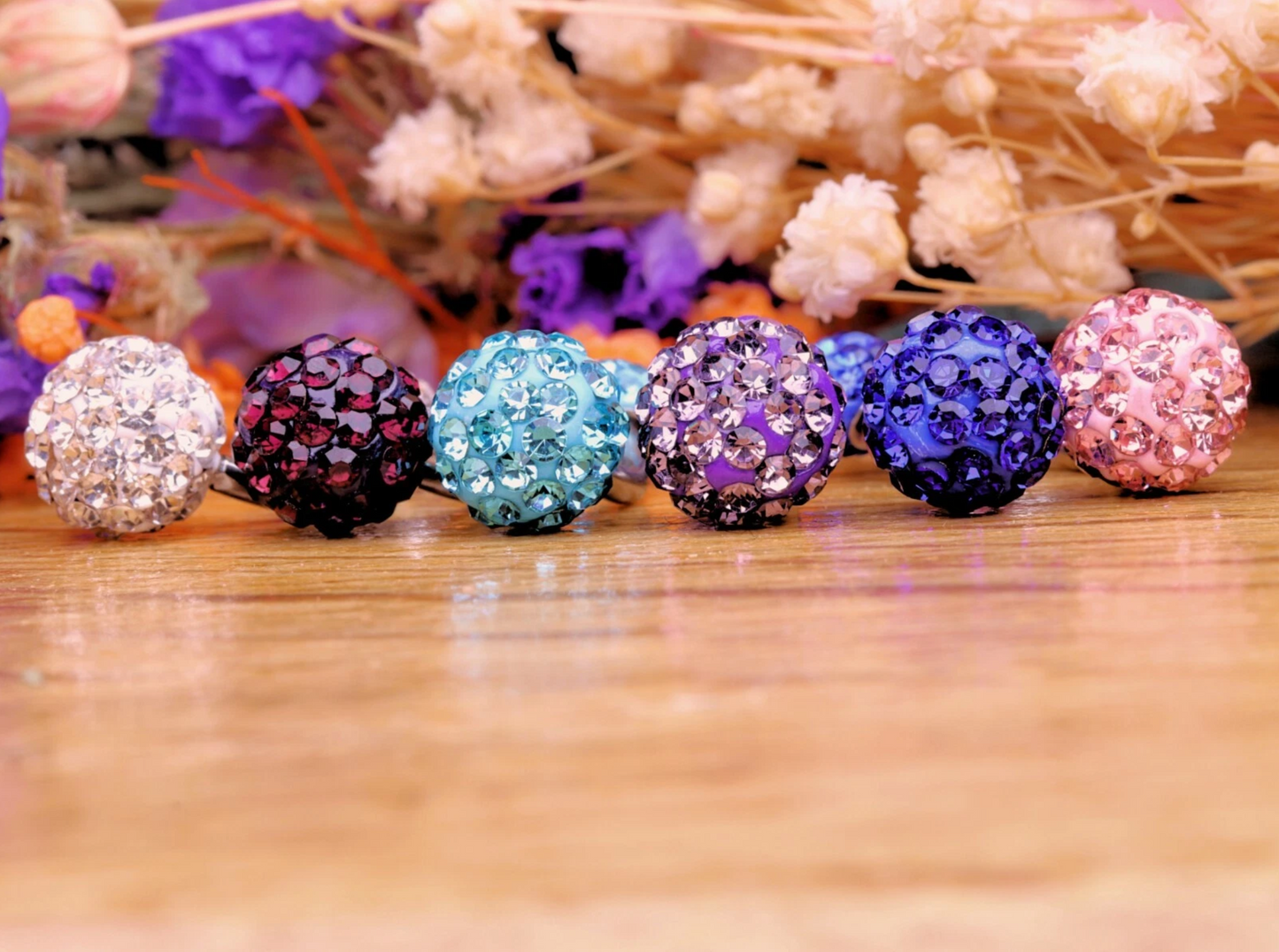Shamballa Gem Belly Bar Navel Disco Crystal Barbell Labret Lip Bars Tragus Piercing 1.6mm gauge