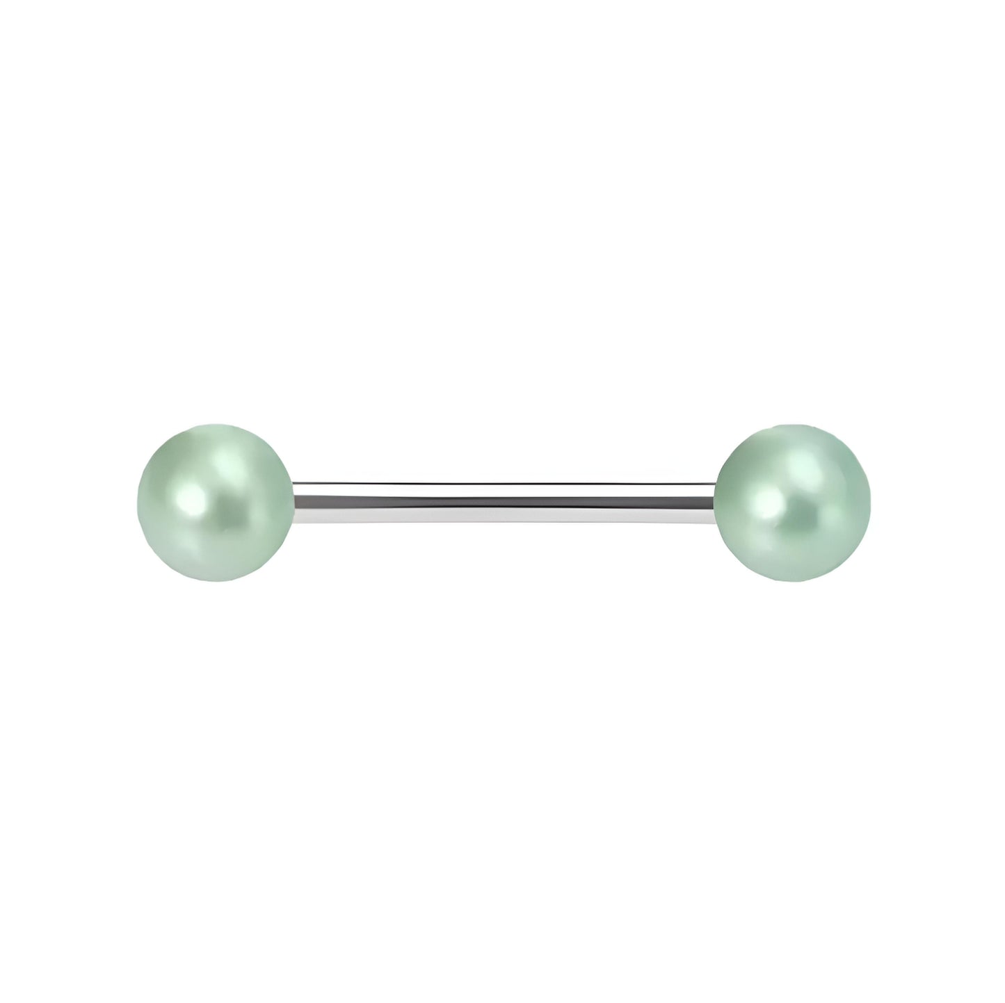 Imitation Pearl Tongue Bar Ear New Eyebrow Nipple Tragus Surgical Steel Acrylic Barbell Piercing