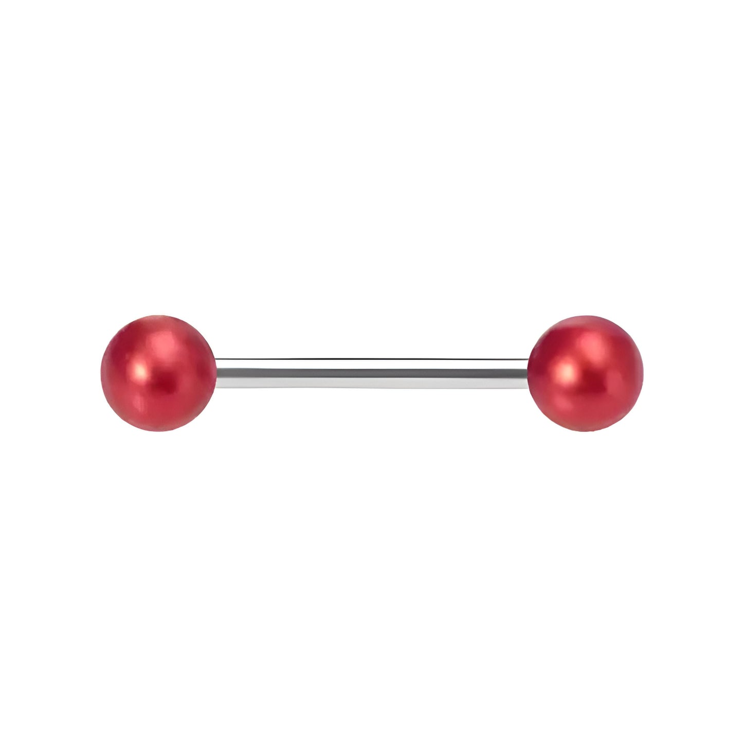 Imitation Pearl Tongue Bar Ear New Eyebrow Nipple Tragus Surgical Steel Acrylic Barbell Piercing