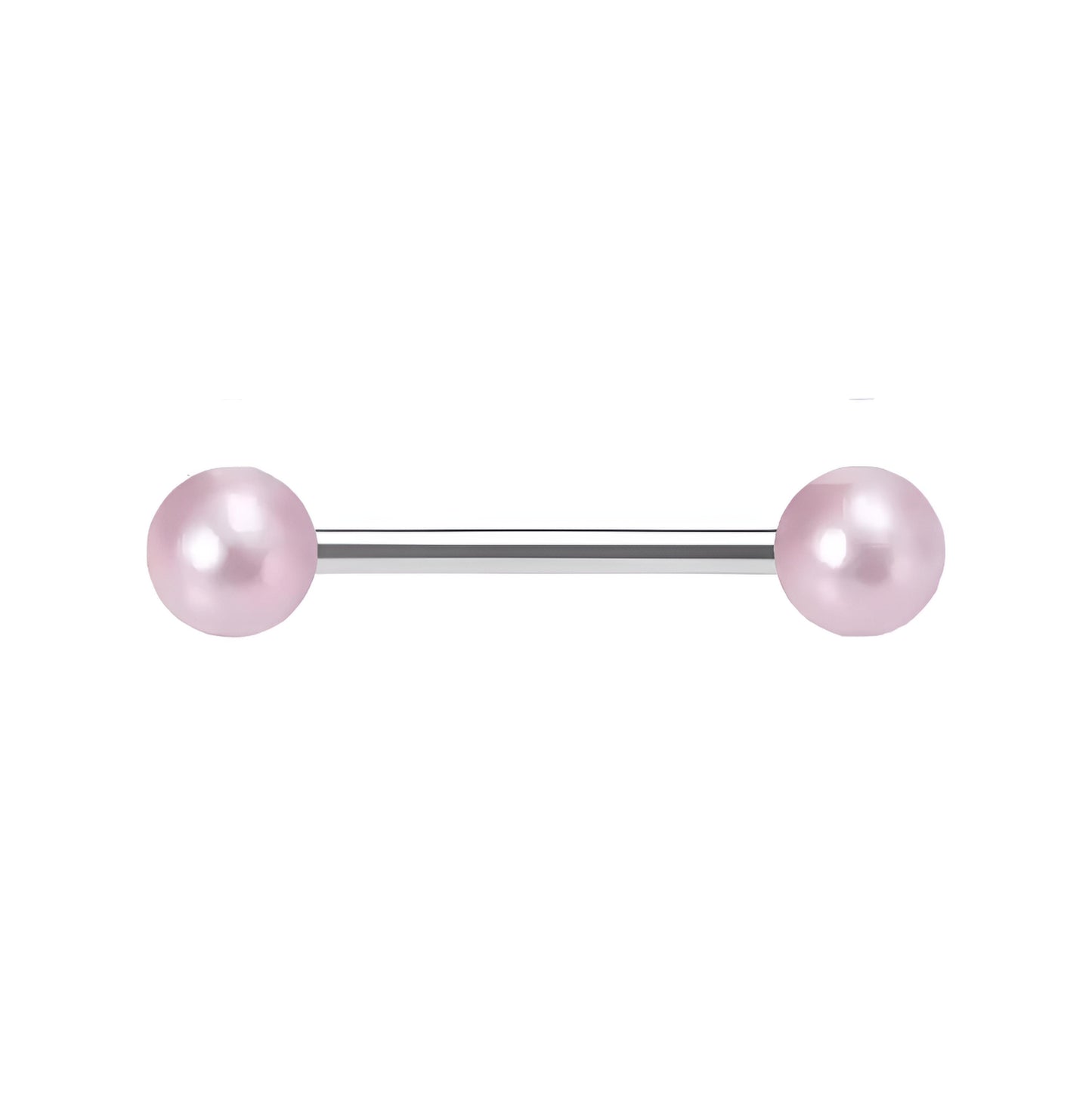 Imitation Pearl Tongue Bar Ear New Eyebrow Nipple Tragus Surgical Steel Acrylic Barbell Piercing