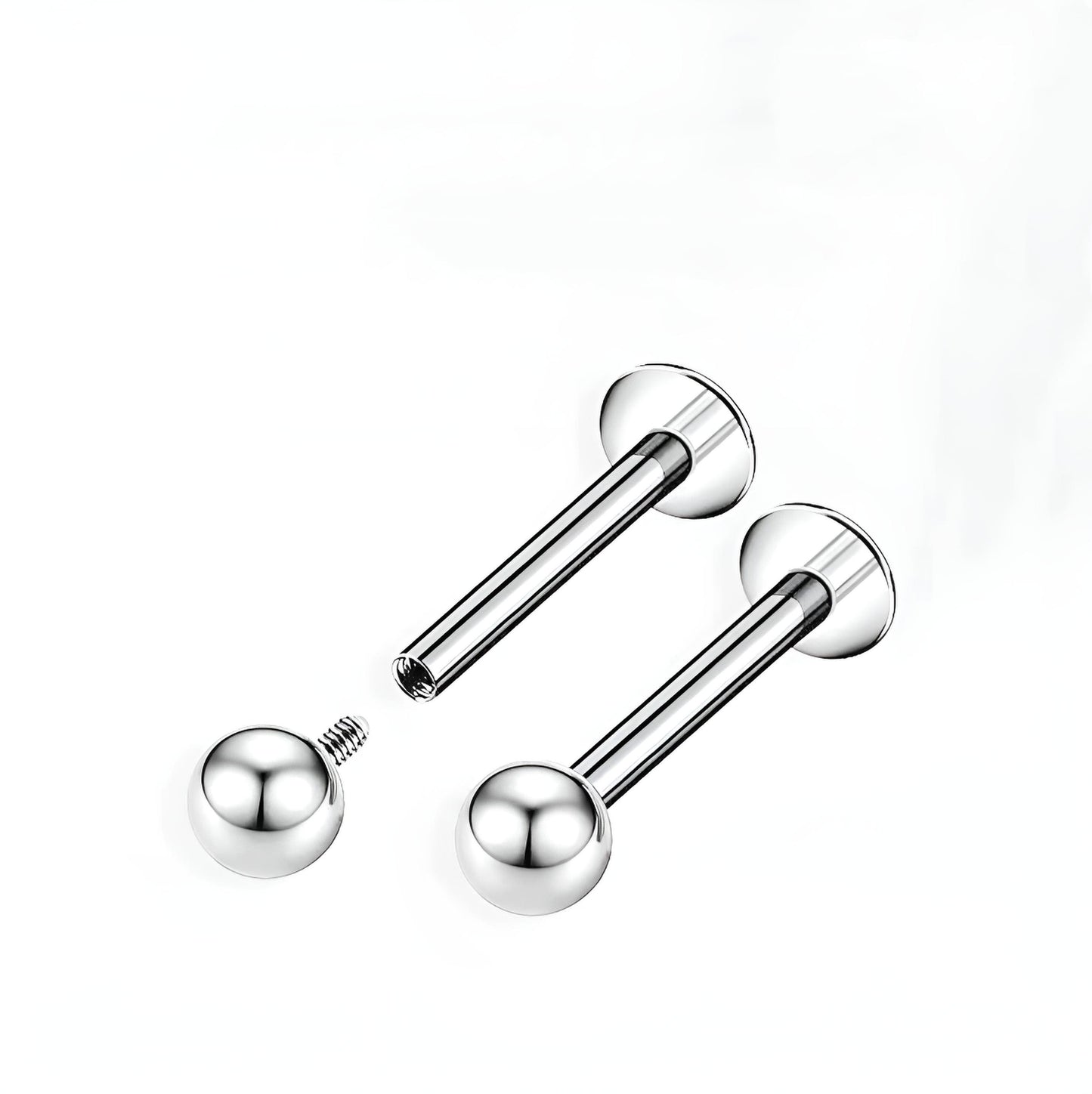 Titanium Labret Monroe Bars Nose Ring Hoop Lip Tragus Stud Ear Helix Cartilage Piercing Ball Spike