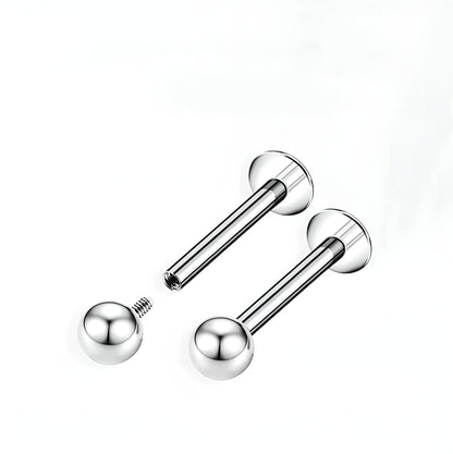 Titanium Labret Monroe Bars Nose Ring Hoop Lip Tragus Stud Ear Helix Cartilage Piercing Ball Spike
