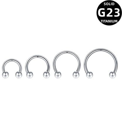 Titanium Horseshoe Piercing Cartilage Barbell Circular Septum Tragus Ear Nipple