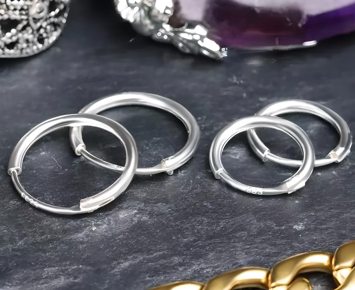 925 Sterling Silver Earring Nose Stud Ring Tragus Helix Ear Septum Piercing PAIR