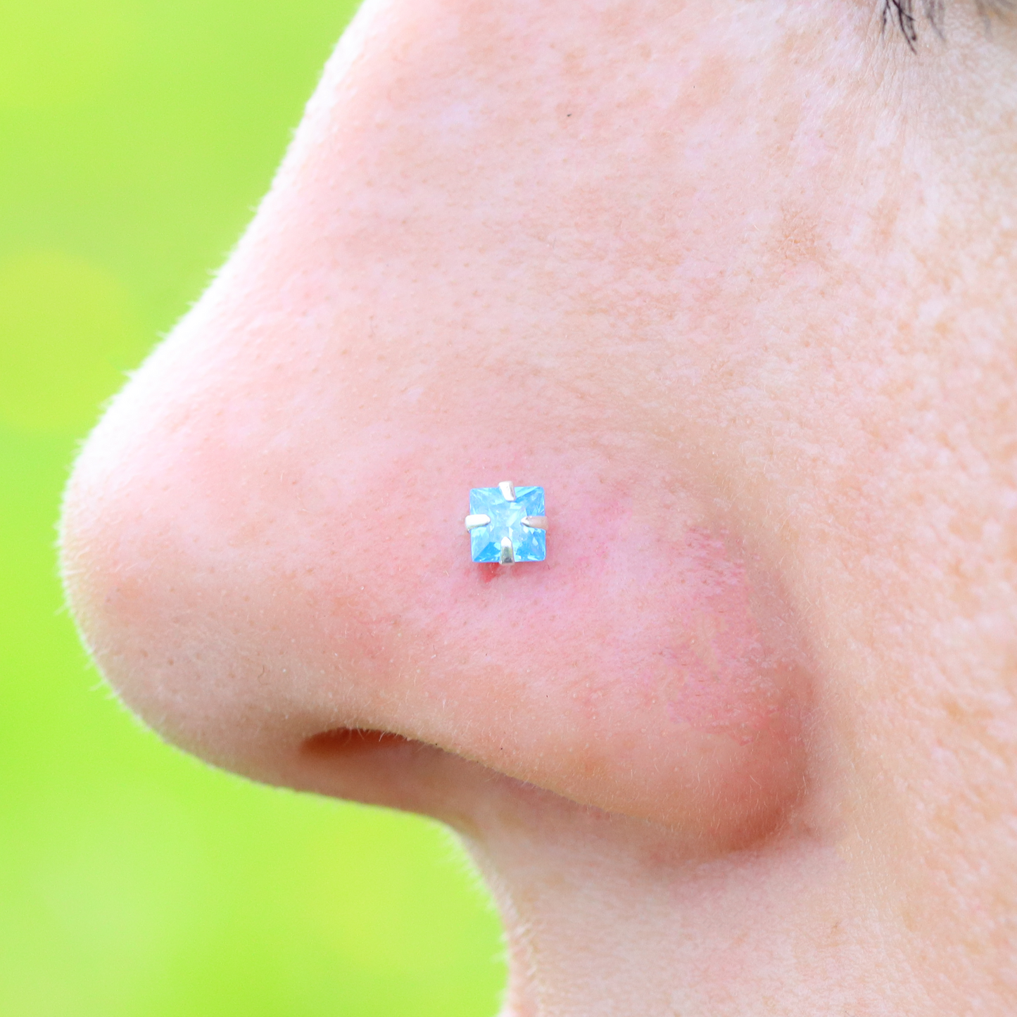 Lshape 925 Sterling Silver Nose Stud Ring Thin Tragus Helix Ear Lip Piercing Star Hear Square Round